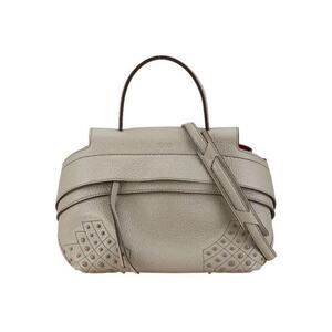 Tod’s Leather Wave Studded Bag in Tan Leather
